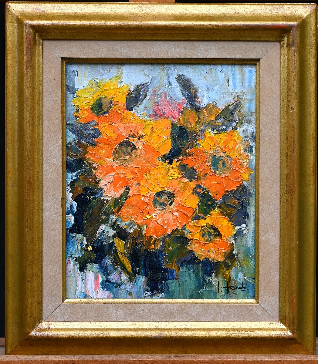 Gilbert FRANCHI (1925-2019) Les soucis | Fleurs, comtois, Belfort-photo-3