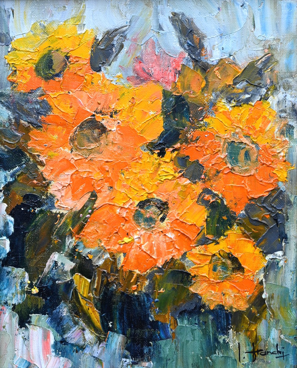 Gilbert FRANCHI (1925-2019) Les soucis | Fleurs, comtois, Belfort