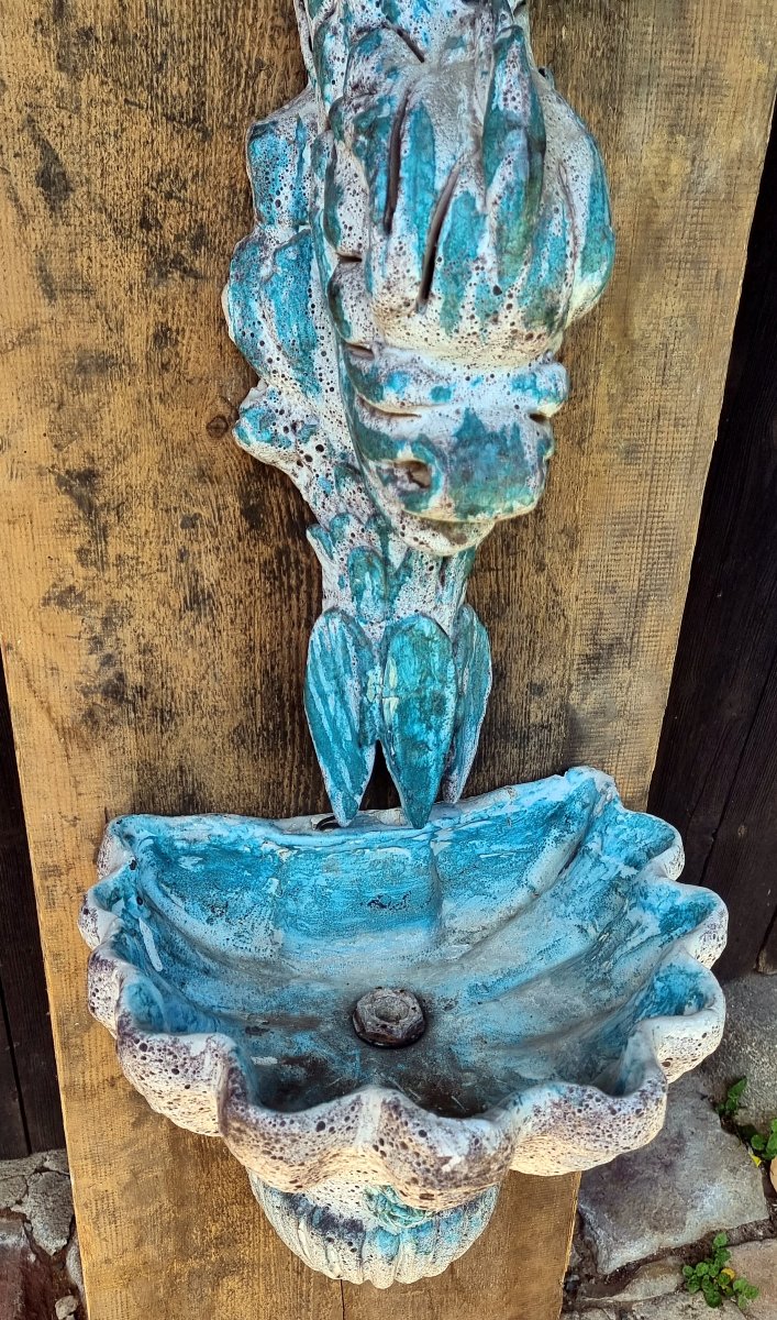 Vallauris Ceramic Fountain Auguste Lucchesi Sixtie's-photo-1