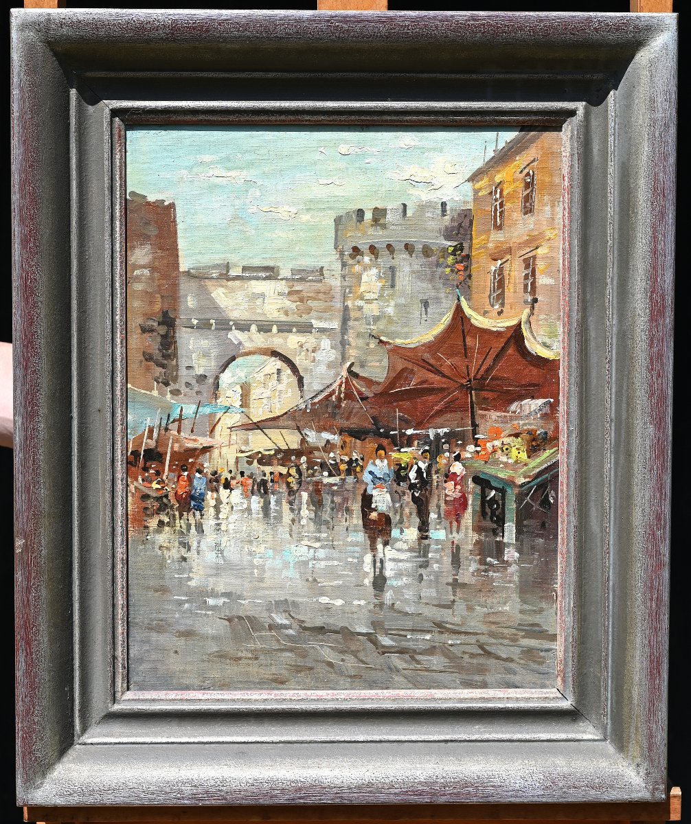 Scène de marché en cité médiévale | Cognac, Nancy, pluie, Cortes-photo-2