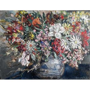 Jean-eugène Bersier (1898-1978) Bouquet Of Flowers | Painting Museum Paris Belfort
