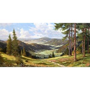 Erich Krüger (1897-1978) Mountain Landscape | Germany, Saxony, Hartz