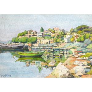 Louis WEGER (1903-1974) | Marseille, marine, sentier du Littoral, Provence