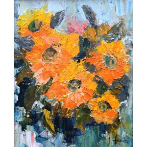 Gilbert Franchi (1925-2019) Les Soucis | Flowers, Comtois, Belfort