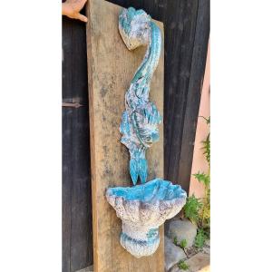 Vallauris Ceramic Fountain Auguste Lucchesi Sixtie's