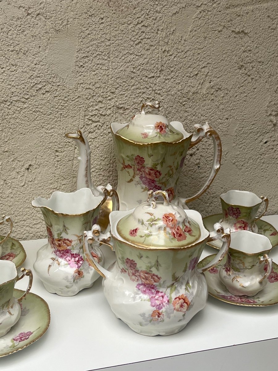 SERVICE A CAFE EN PORCELAINE DE LIMOGES BARNY et RIGONI-photo-3