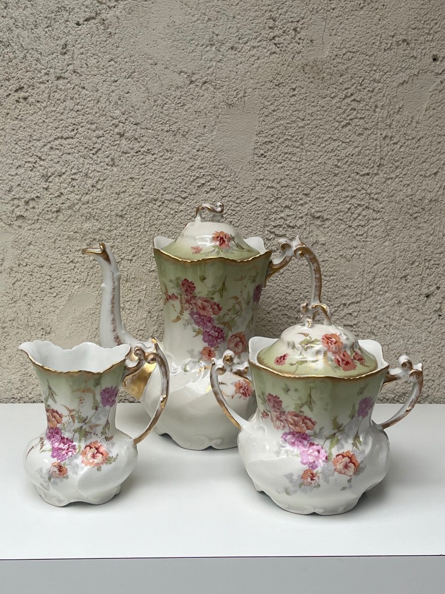 SERVICE A CAFE EN PORCELAINE DE LIMOGES BARNY et RIGONI-photo-3