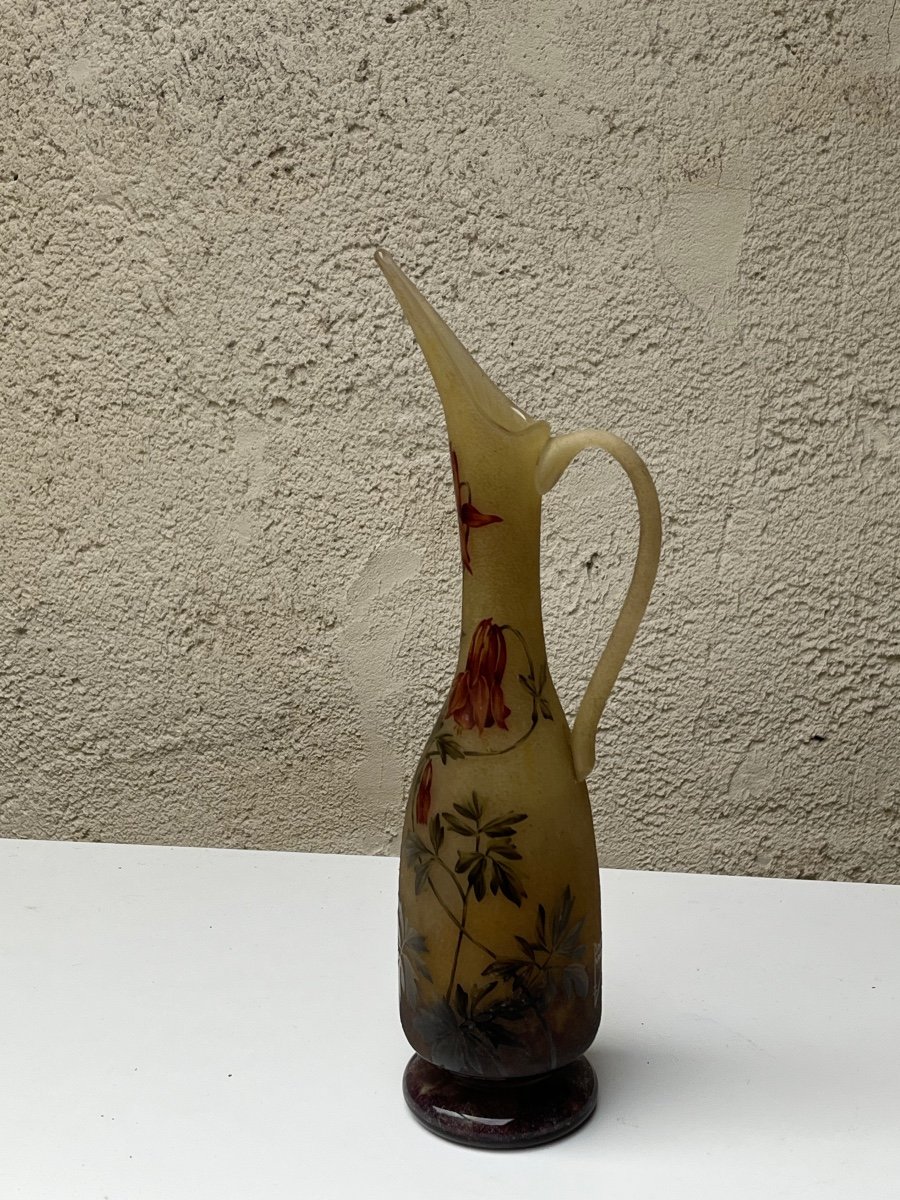Daum Nancy, Glass Eewer With Columbus Decoration-photo-2