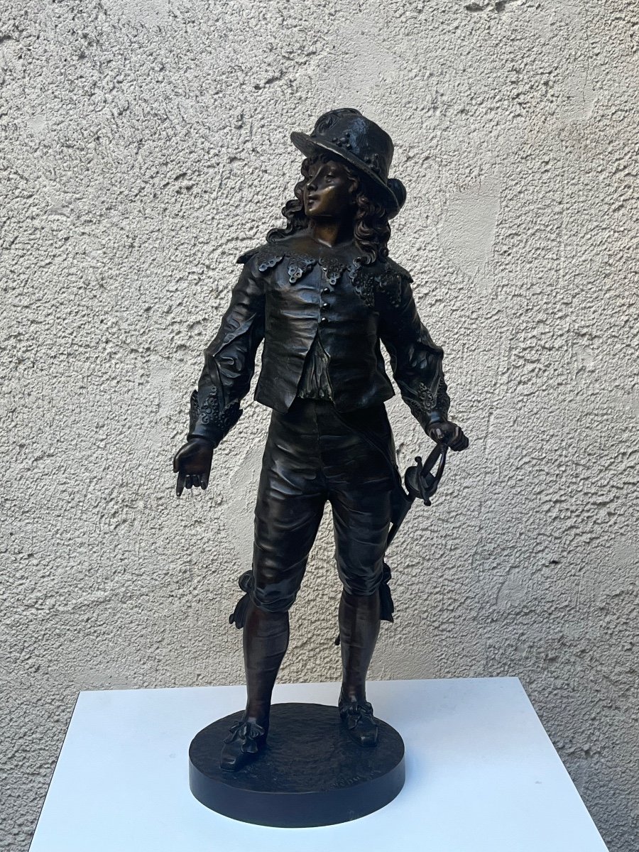 "young Man With A Saber" - Bronze Sculpture, Sylvain Kinsburger-photo-3