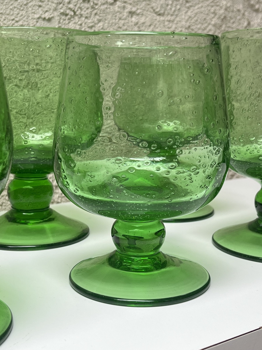 VERRES A PIED EN VERRE SOUFFLÉ, BIOT-photo-3