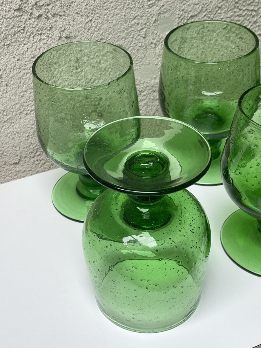 VERRES A PIED EN VERRE SOUFFLÉ, BIOT-photo-4
