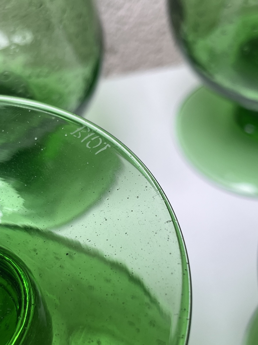 VERRES A PIED EN VERRE SOUFFLÉ, BIOT-photo-1