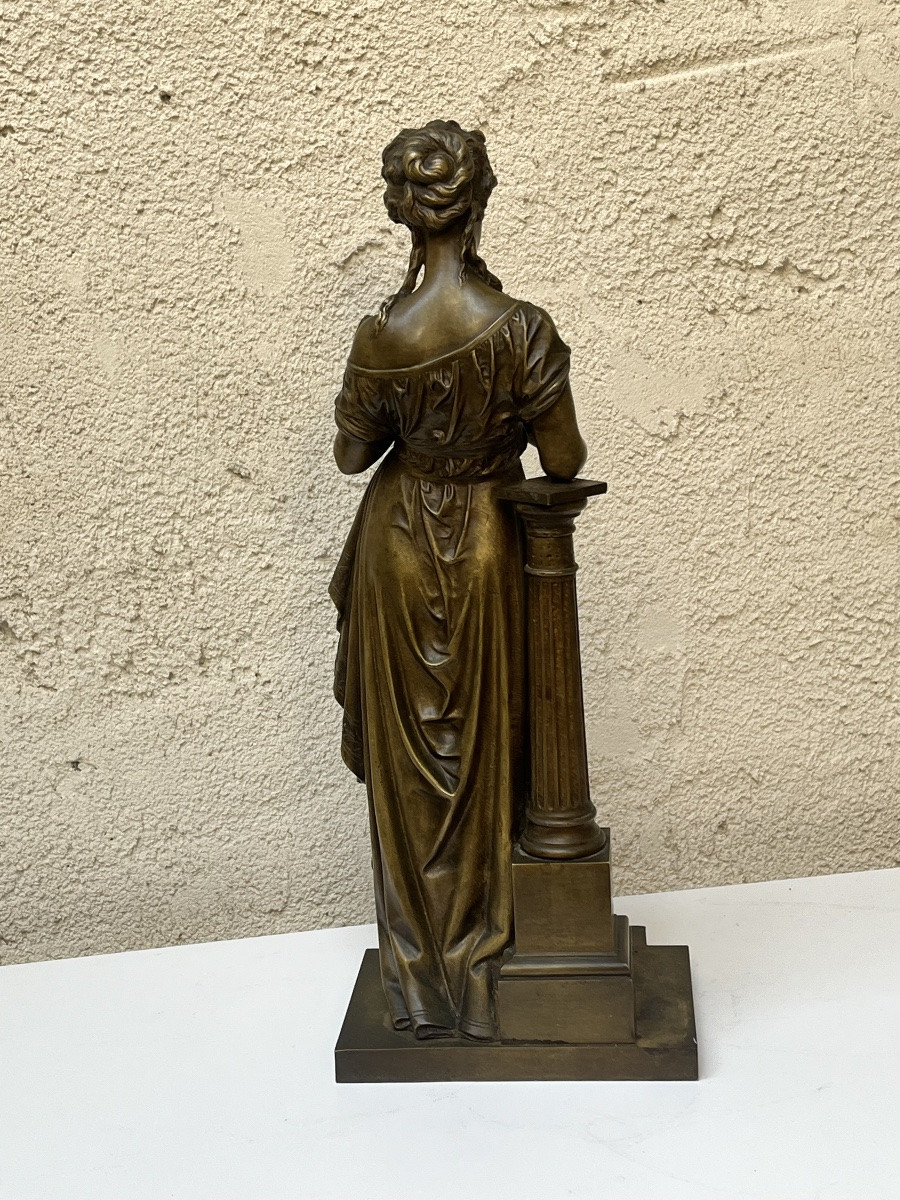 SUJET EN BRONZE "FEMME A L'ANTIQUE", EUTROPE BOURET-photo-1