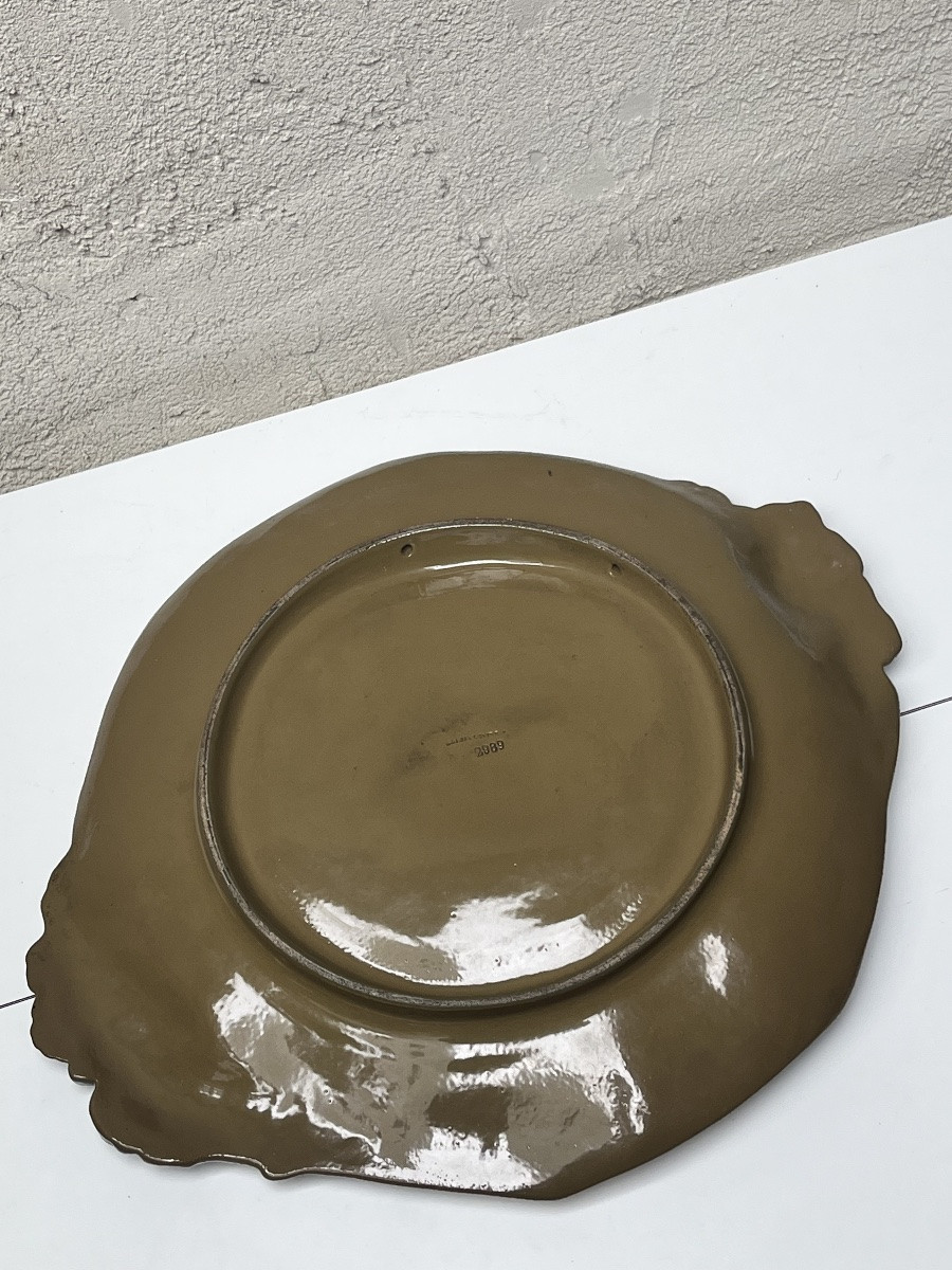 GRAND PLAT DECORATIF, VICTOR KREMER, SARREGUEMINES-photo-3