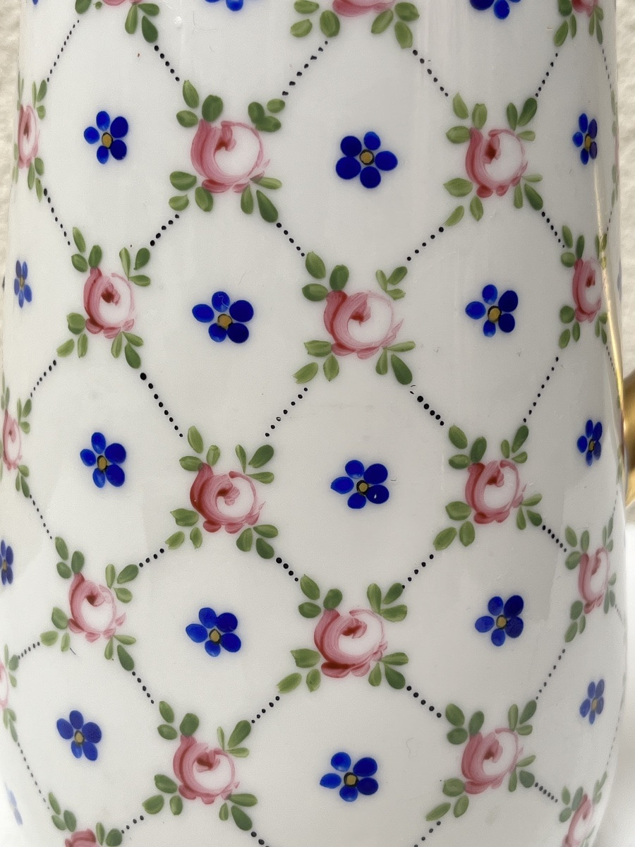 ÉLÉGANTE CAFETIÈRE EN PORCELAINE DE LIMOGES – MAISON E. MADESCLAIRE-JEUNE-photo-2