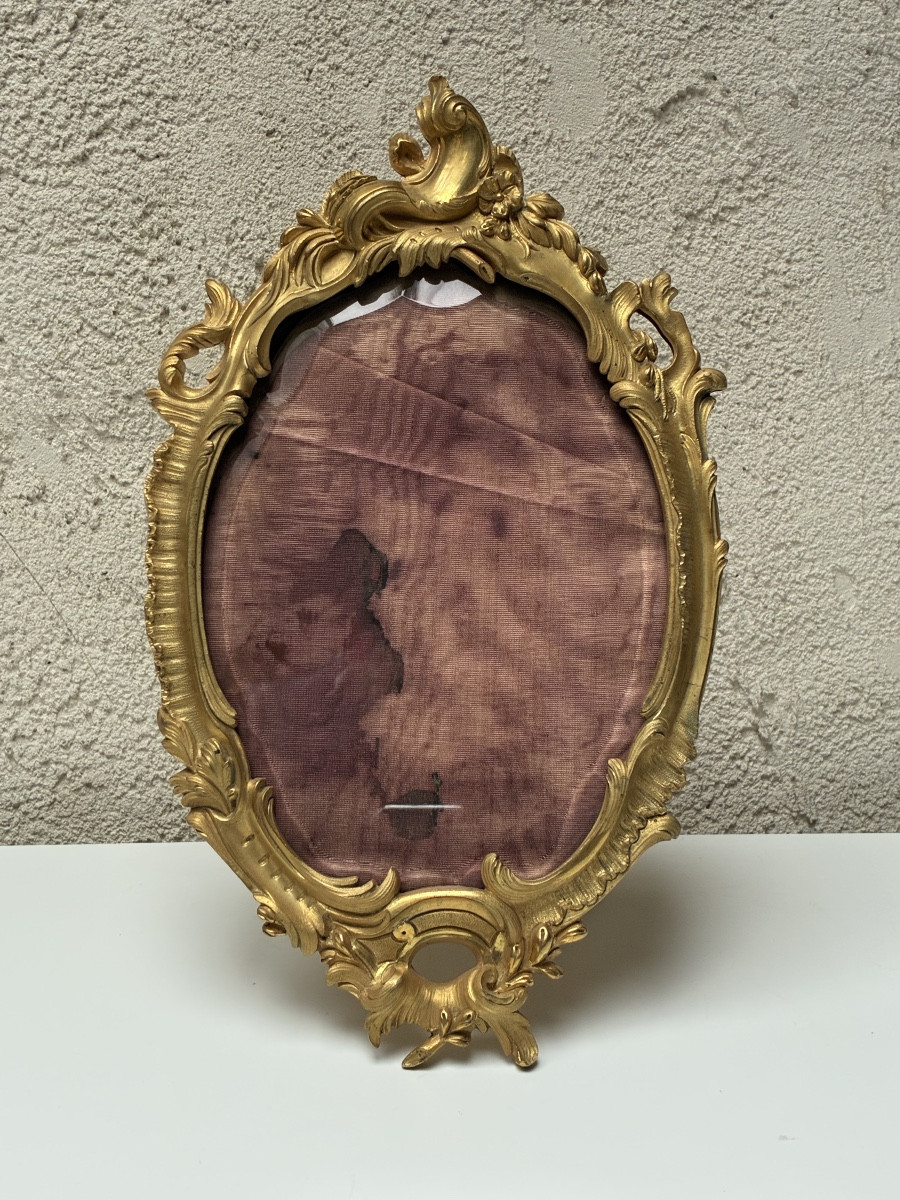 CADRE EN BRONZE DORÉ DE STYLE LOUIS XV-photo-2