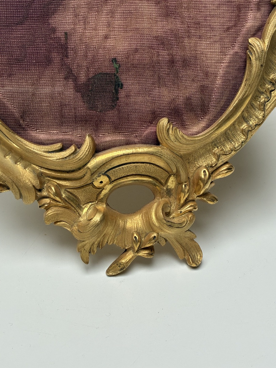 CADRE EN BRONZE DORÉ DE STYLE LOUIS XV-photo-3