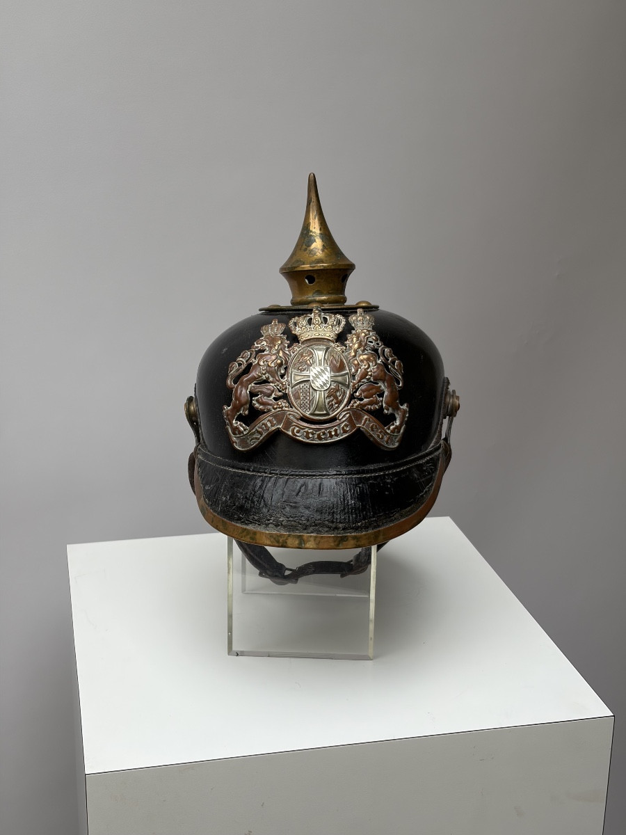 Prussian Spiked Helmet, Pickelhaube Landwehr, Trooper Model, 1895-1914