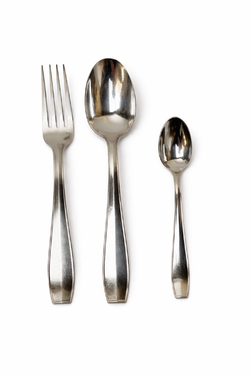 RARE MENAGERE EN ARGENT MASSIF, MODELE ATLAS DE LUC LANEL POUR LA MAISON CHRISTOFLE-photo-2