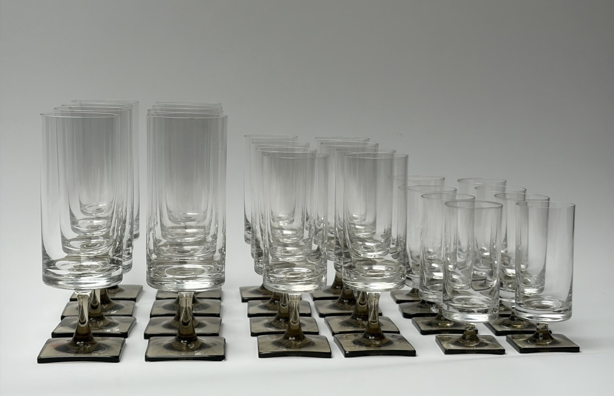 ENSEMBLE DE VERRES EN CRISTAL DE GEORG JENSEN POUR ROSENTHAL-photo-2
