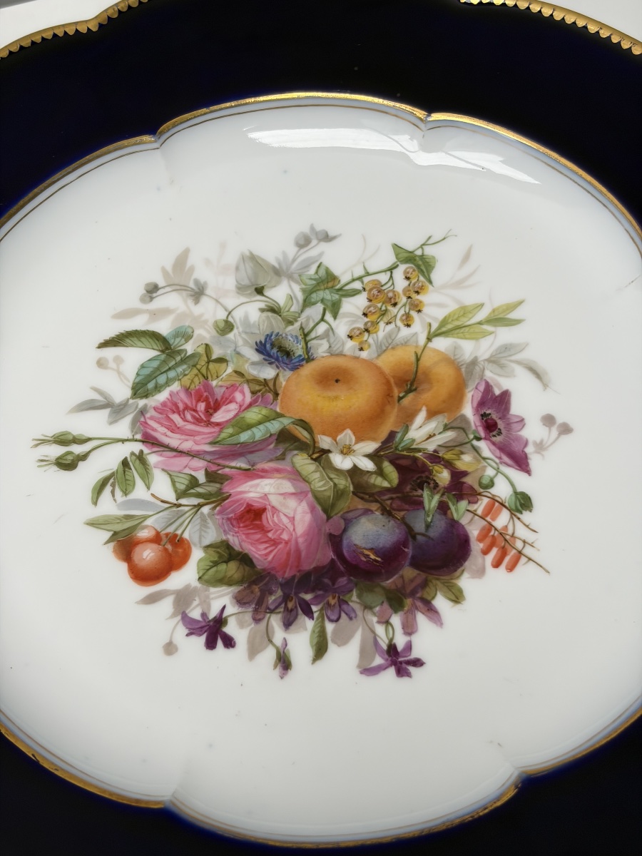 ASSIETTE EN PORCELAINE DE SEVRES, EPOQUE LOUIS-PHILIPPE-photo-2