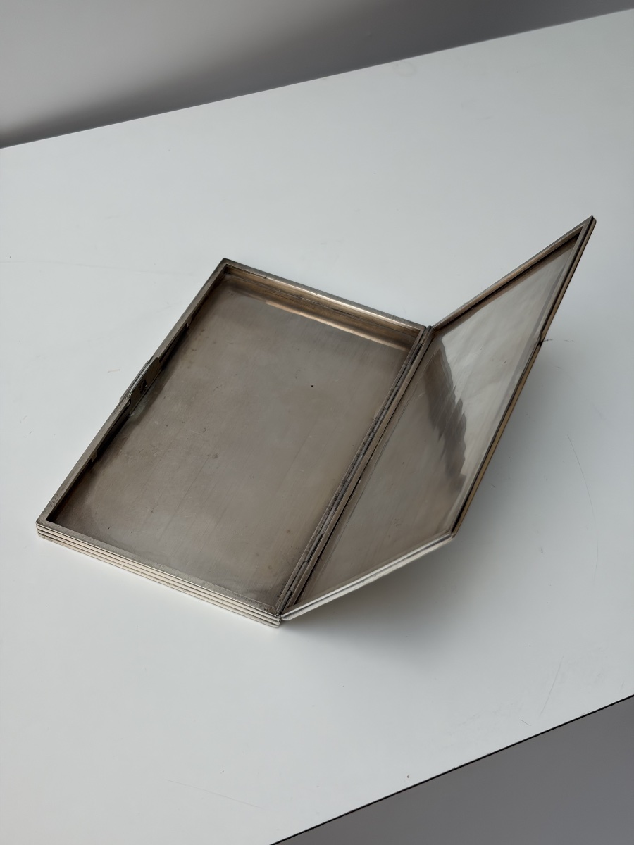 Art Deco Silver Card Holder, Circa 1930-photo-4