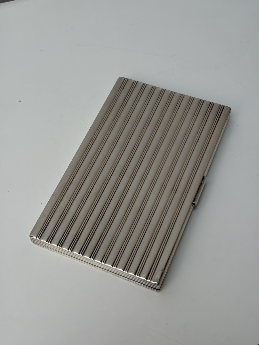 Art Deco Silver Card Holder, Circa 1930-photo-1