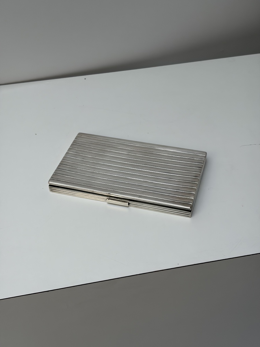 Art Deco Silver Card Holder, Circa 1930