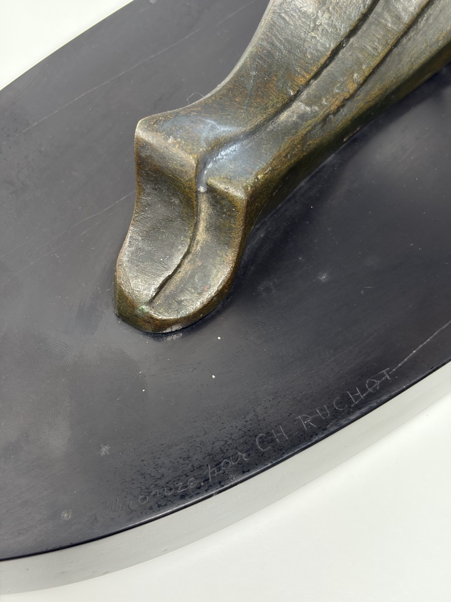 Bronze Sculpture, "seagulls Above A Wave," Charles Ruchot-photo-1