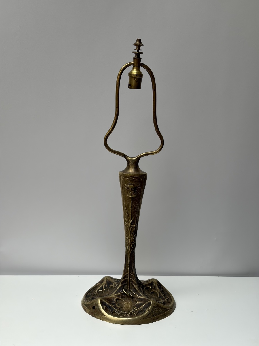 PIED DE LAMPE EN BRONZE, GEORGES LELEU-photo-2