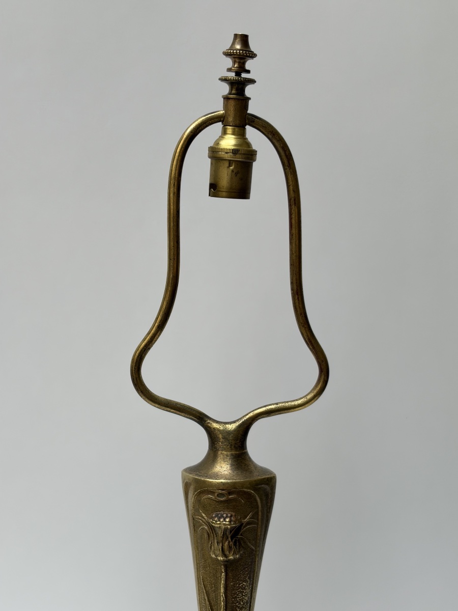 PIED DE LAMPE EN BRONZE, GEORGES LELEU-photo-3