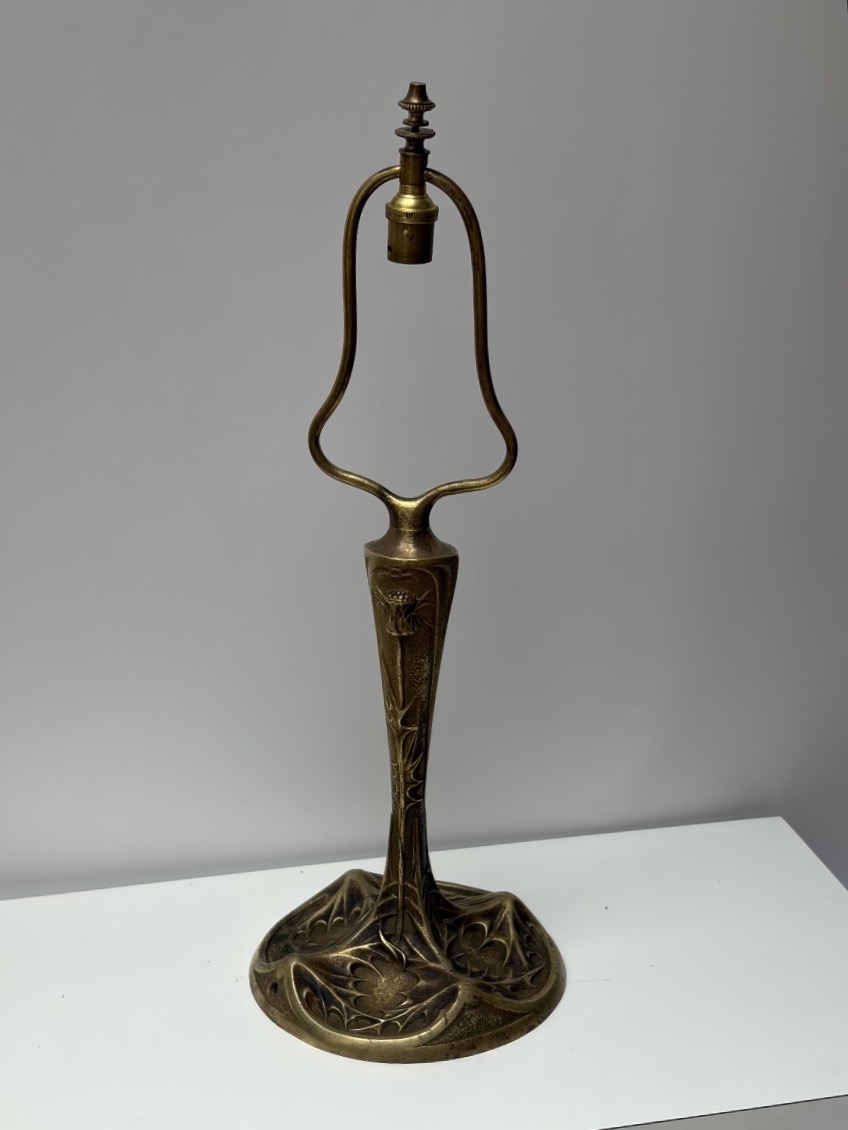 PIED DE LAMPE EN BRONZE, GEORGES LELEU