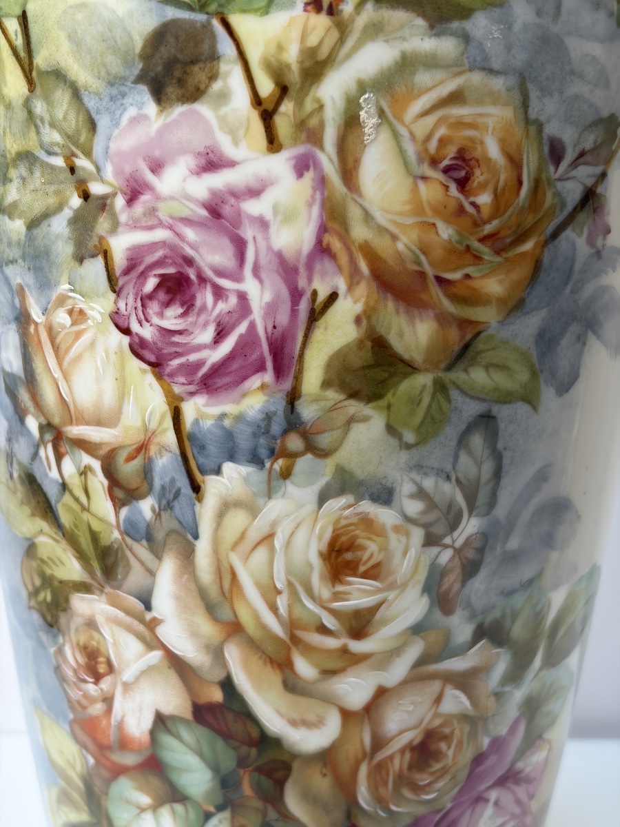 PAIRE DE VASES EN PORCELAINE DE LIMOGES – A. GOLSE-photo-4