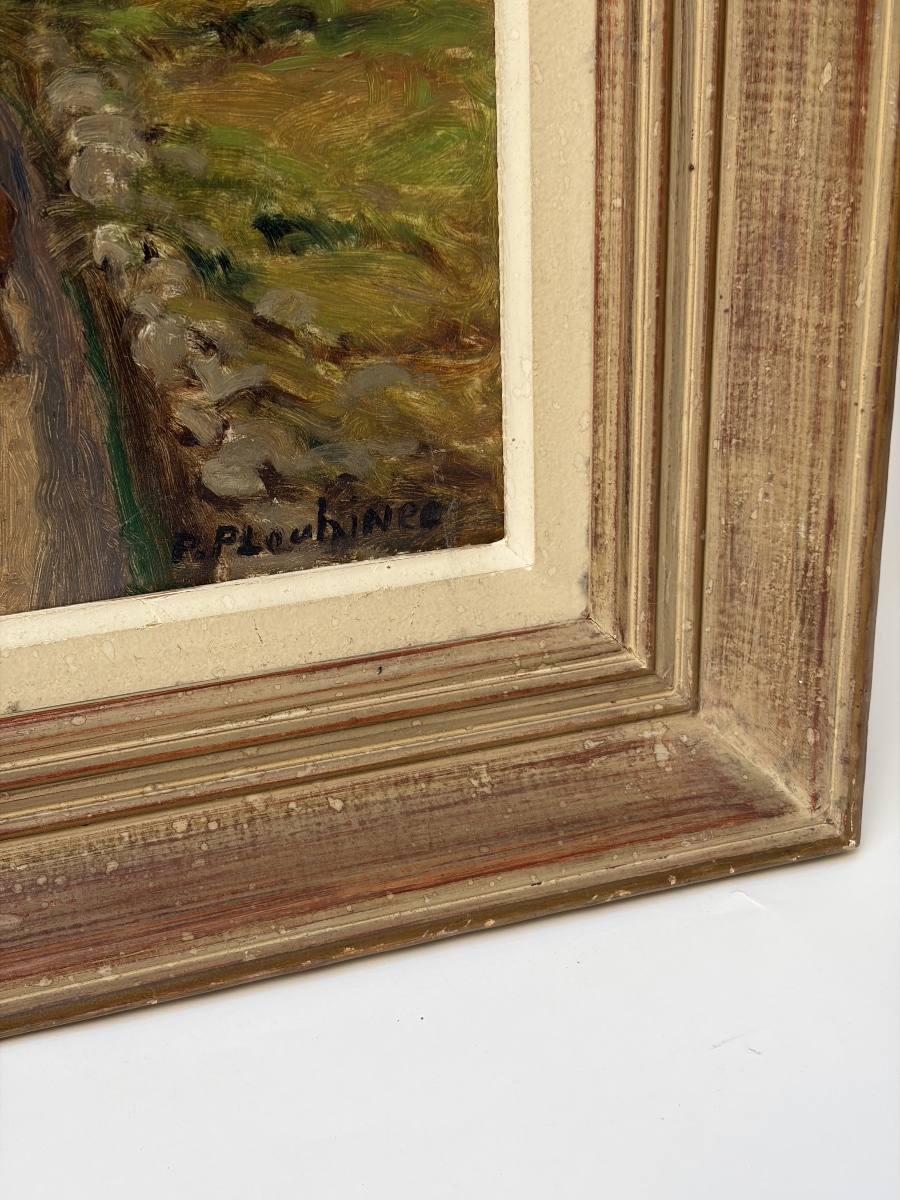 Pierre Plouhinec, "fisherman's House In Douarnenez," Oil On Isorel-photo-4