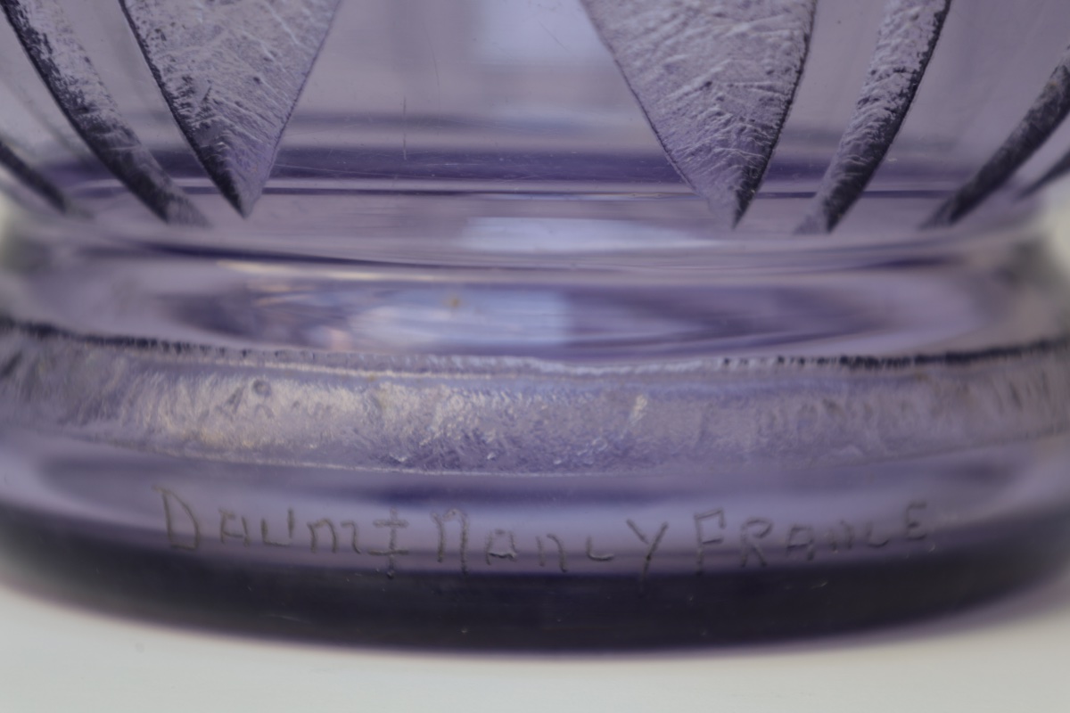 Daum Nancy, Flared Vase In Purple, Art Deco -photo-2