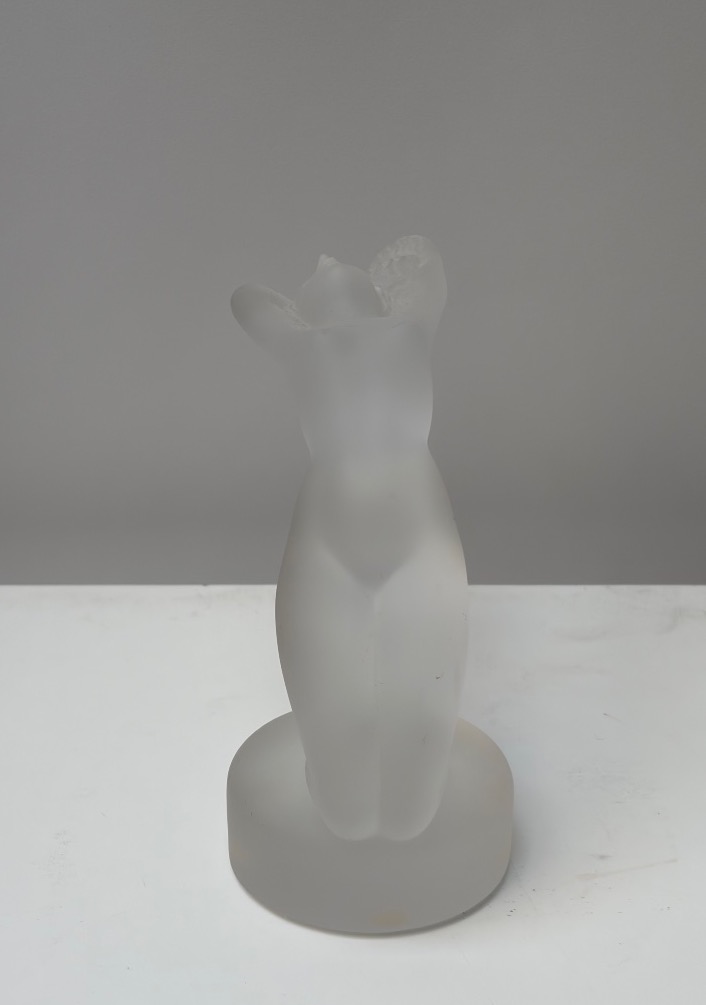 LALIQUE FRANCE, PRESSE PAPIERS "CHRYSIS" EN CRISTAL DEPOLI-photo-4