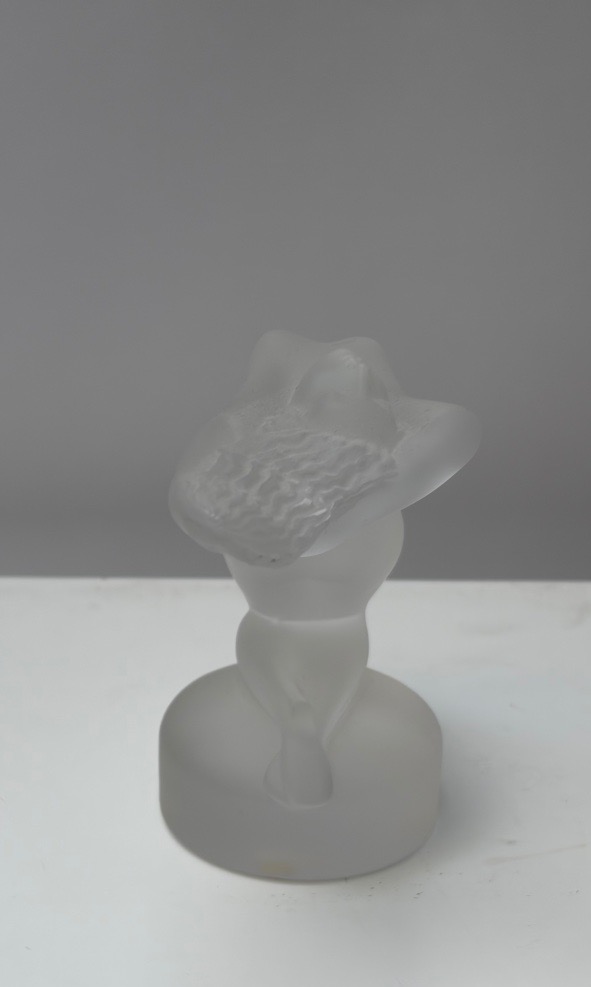 LALIQUE FRANCE, PRESSE PAPIERS "CHRYSIS" EN CRISTAL DEPOLI-photo-2