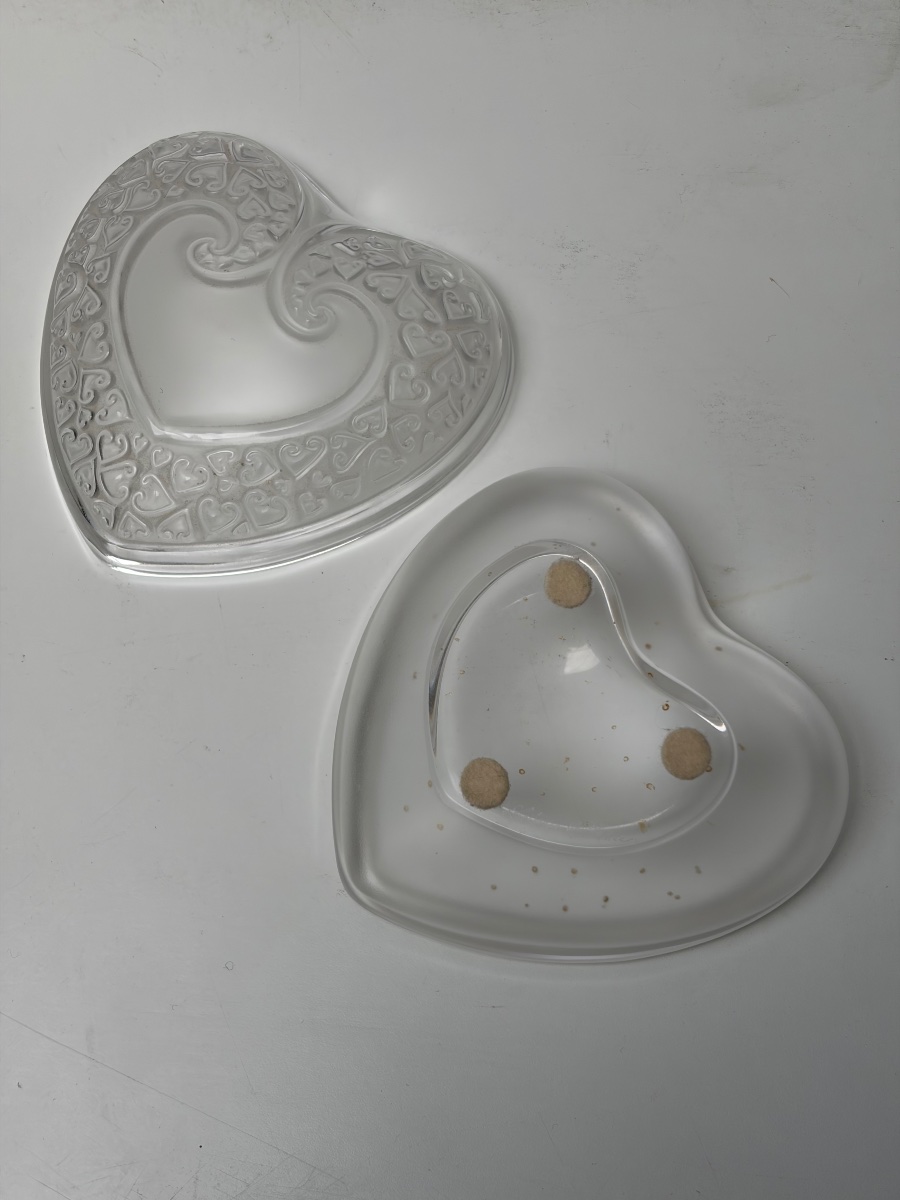 LALIQUE FRANCE, BOITE A BIJOUX EN CRISTAL MOULE-photo-1