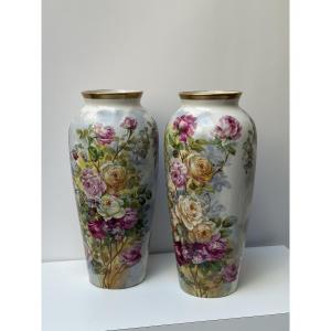 Pair Of Limoges Porcelain Vases – A. Golse