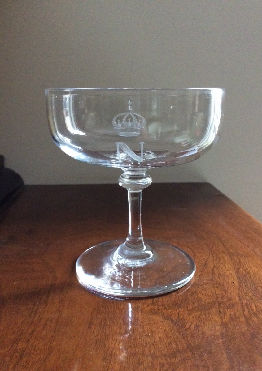 Coupe à Champagne Couronne Impériale Napoléon III -photo-2