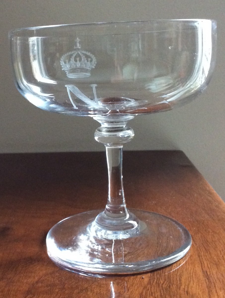 Coupe à Champagne Couronne Impériale Napoléon III 