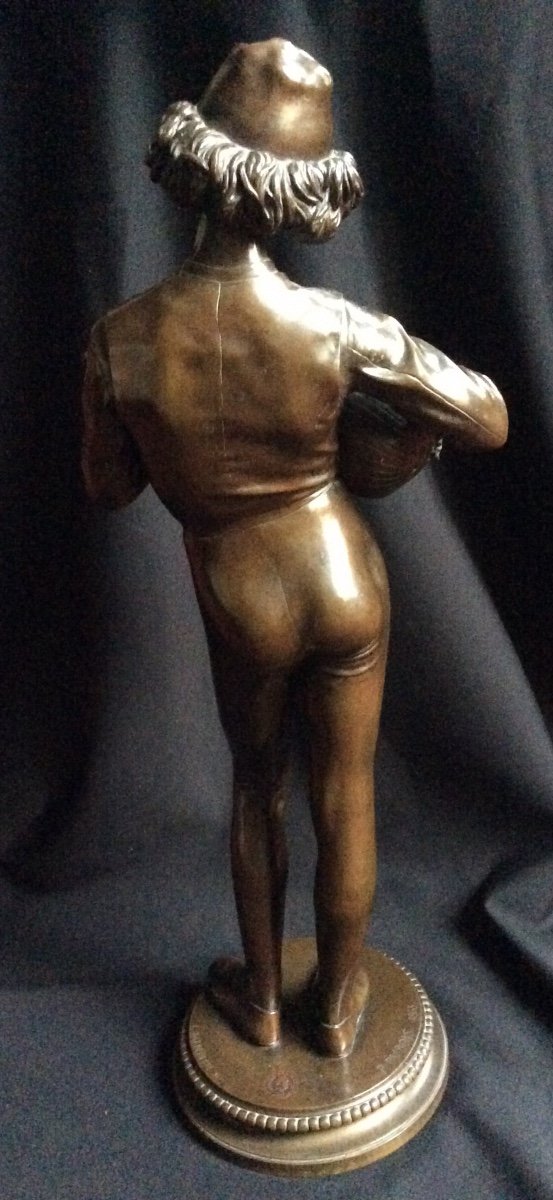Florentine Singer In Bronze Paul Dubois (1829-1905)-photo-8