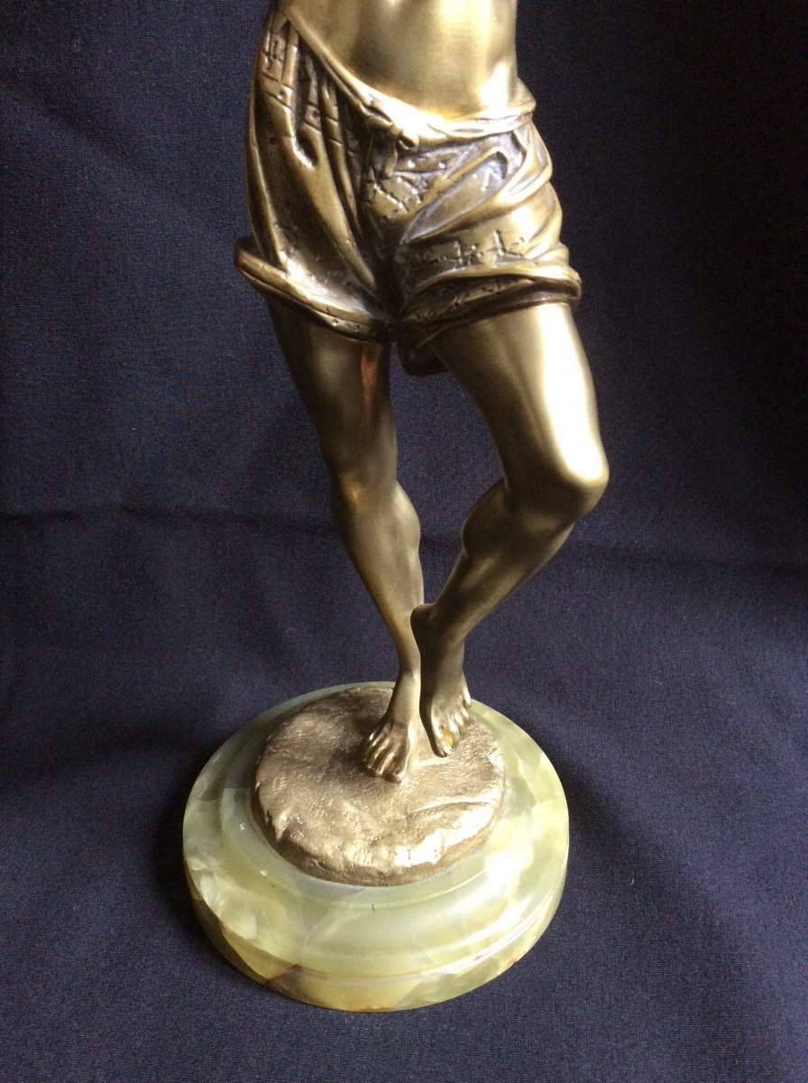 Neapolitan Playing The Tambourine, Bronze A. Carrier Belleuse (1824-1887)-photo-3