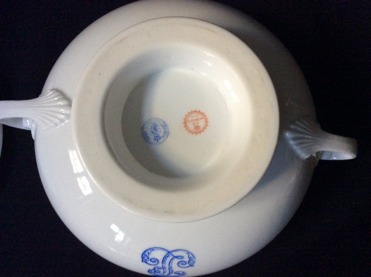 Sèvres Porcelain Bouillon Louis-philippe Couronne 1847-photo-4