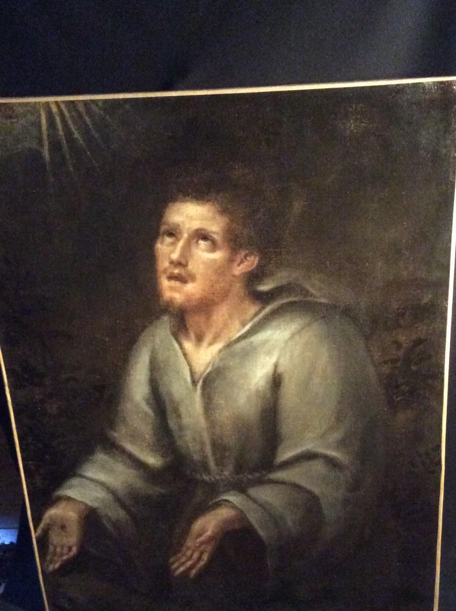 Saint Francis In Ecstasy, Spanish Painting Of The Eighteenth Century-photo-3