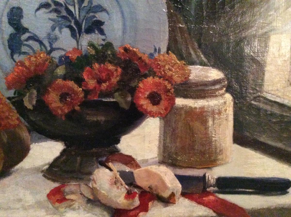 Still Life Early Twentieth, And Its XIXth Frame (restoration)-photo-3