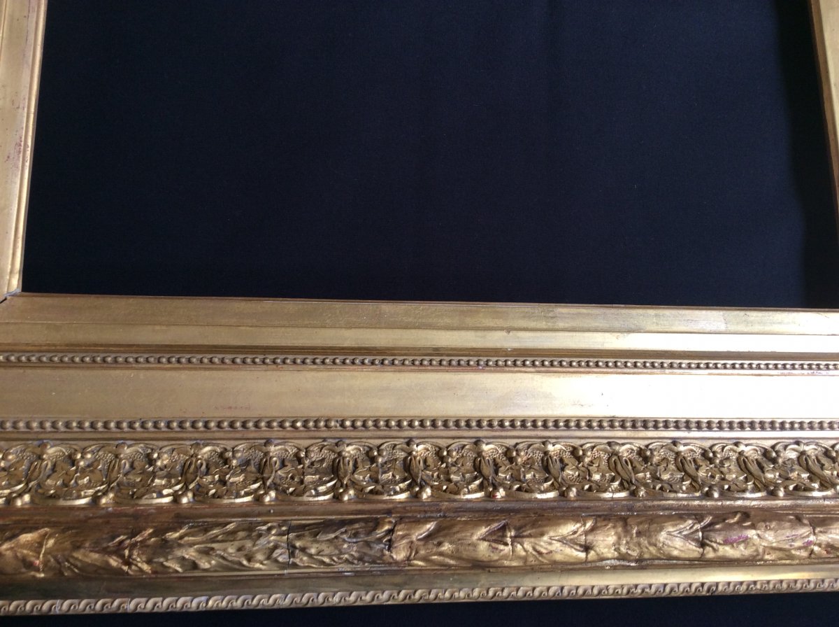 Golden Wood Frame XIXth Century-photo-7