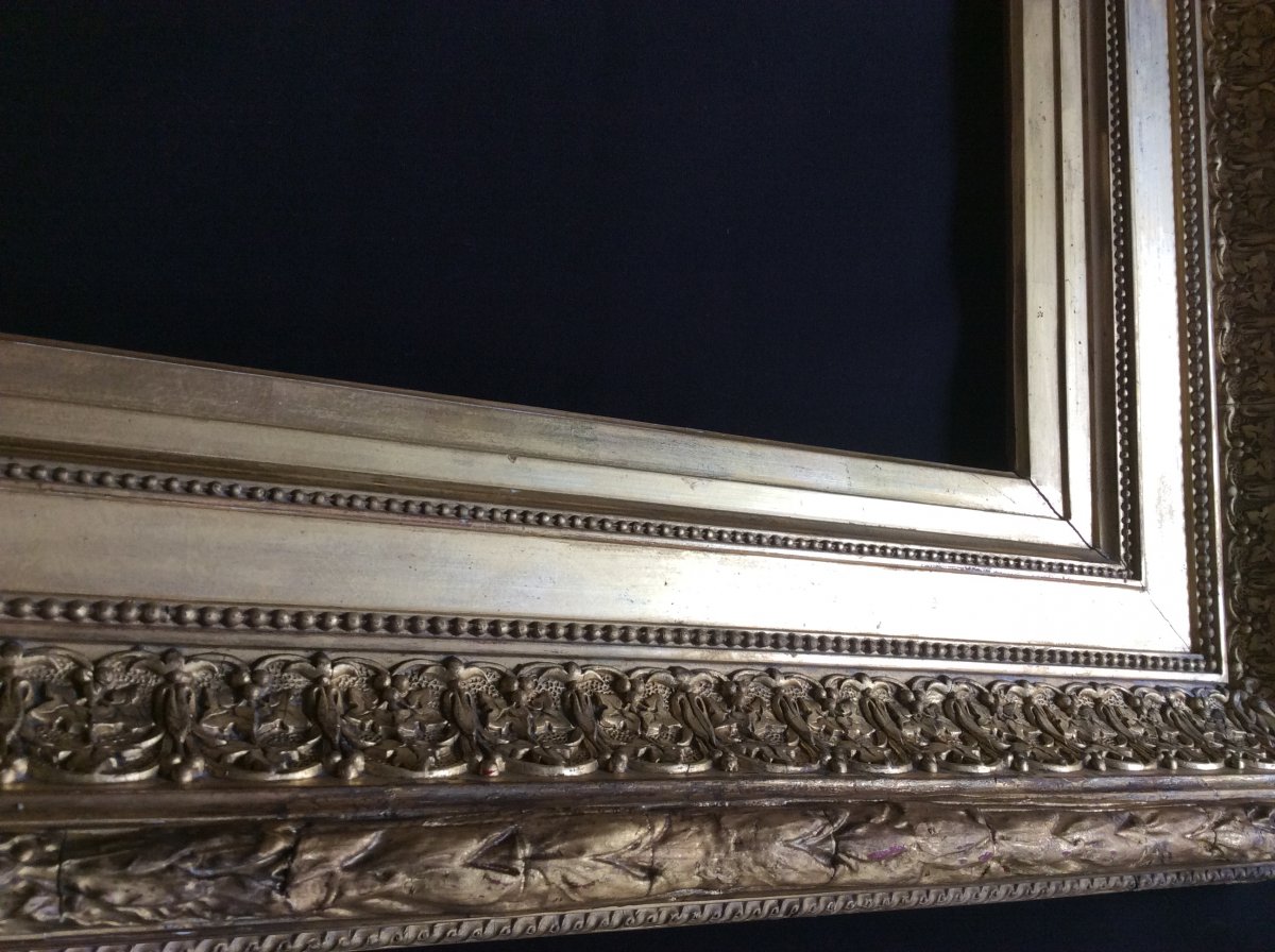 Golden Wood Frame XIXth Century-photo-8