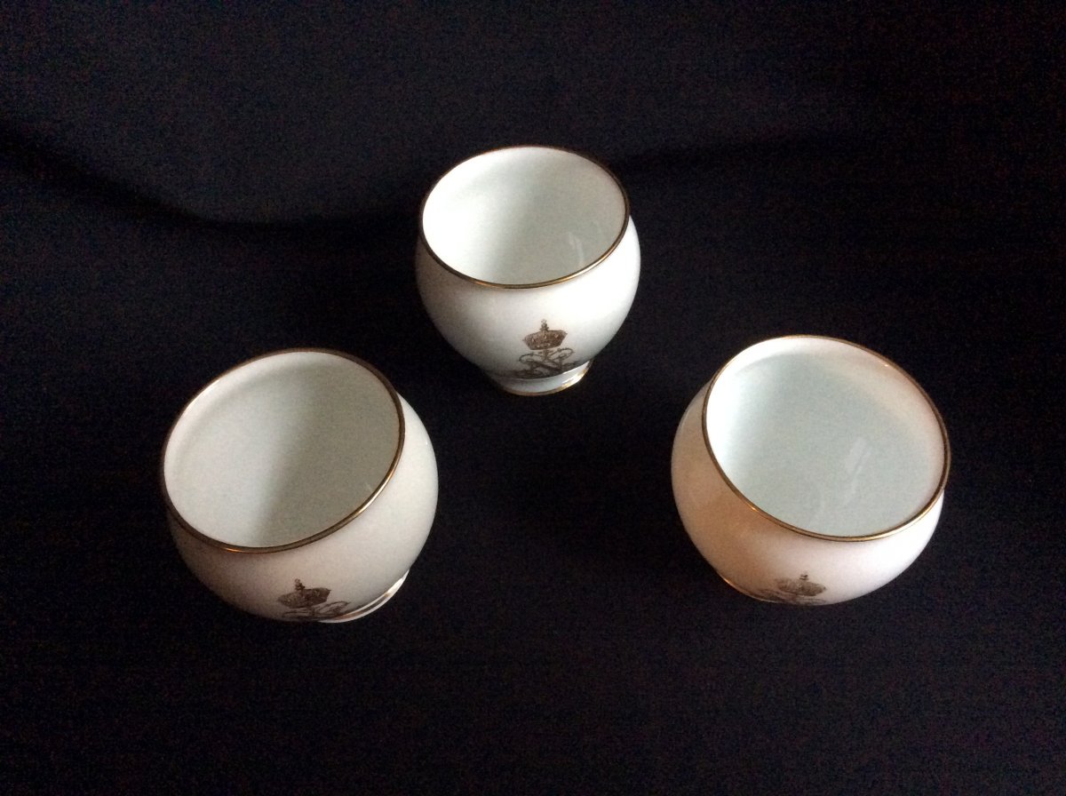 3 Small Sèvres Porcelain Jars Napoleon III-photo-3