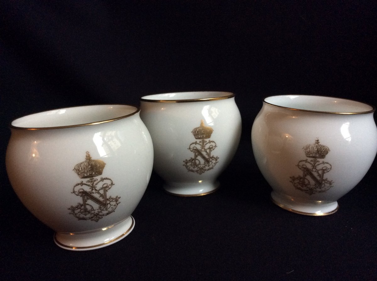 3 Small Sèvres Porcelain Jars Napoleon III